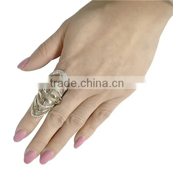 Fashion Jewelry Luxury Punk Women Rings Multiple Finger Knuckle Ring Finger Link Ring