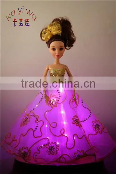 Neon Glow Light Clothes / Beautiful Pincess Dress for LED Dolls