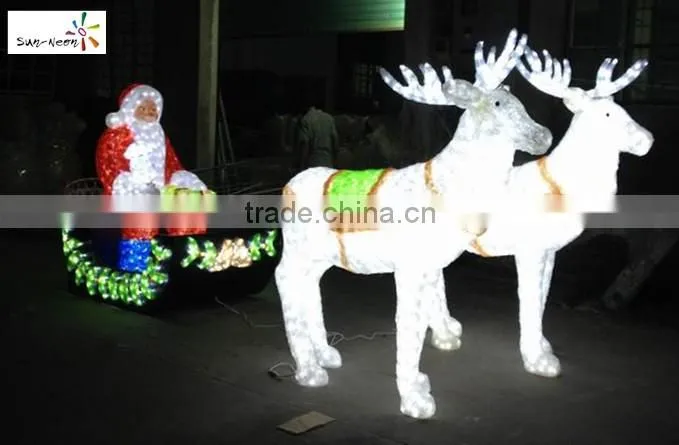 Christmas moose car santa in car christmas decoration santa sleigh decoration light christmas light with santa and reindeer