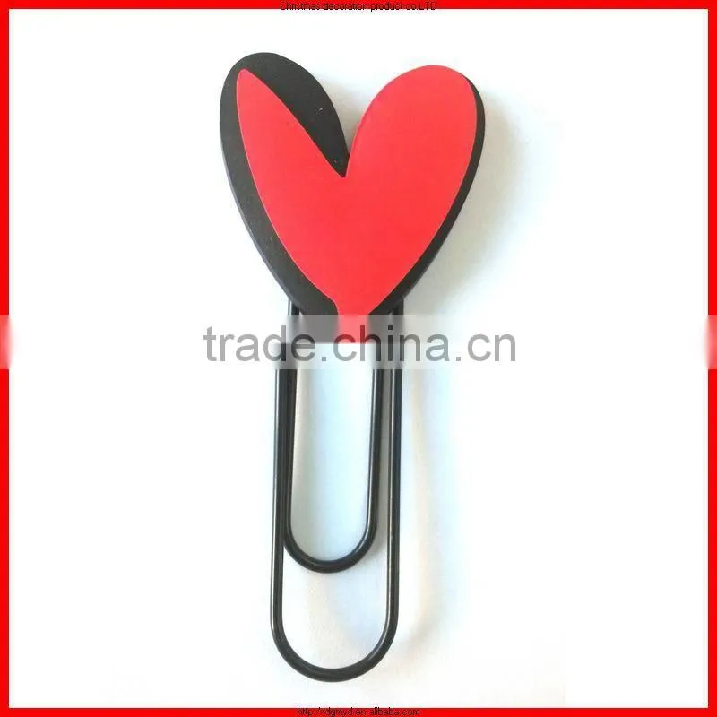 China Non-toxic metal paper clips Cutom Logo PVC Head Paper Clip For school