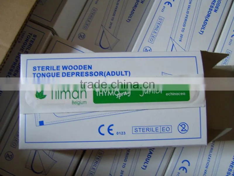 V-GF16-15 Disposable Adult Size Sterile Wooden Tongue Depressor For Medical Use