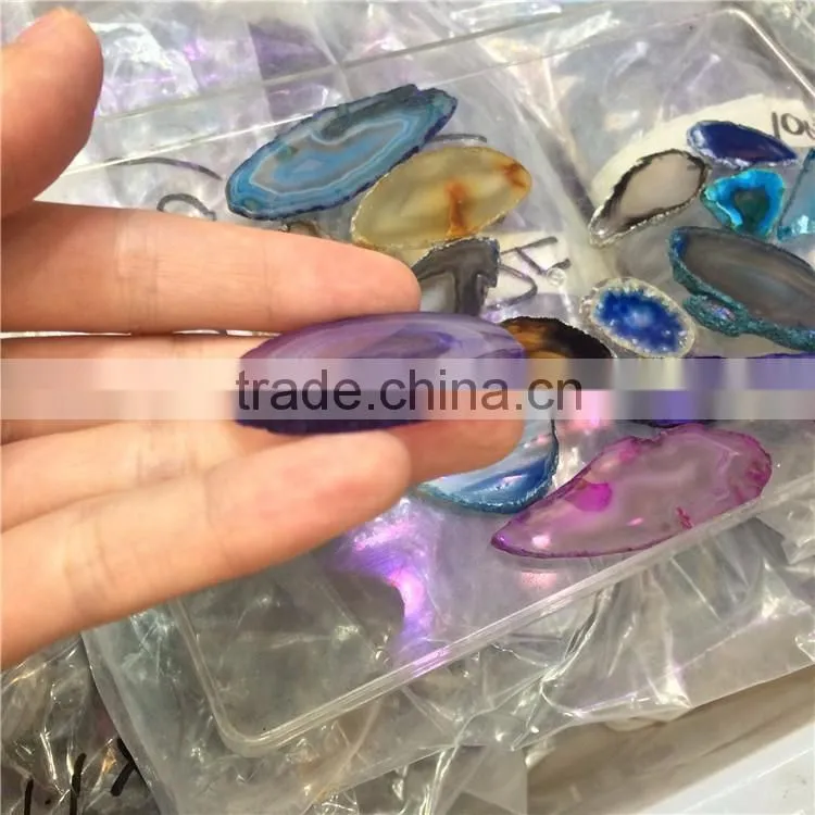 Natural Colorful Agate Slices Wholesale Crystal Ornaments
