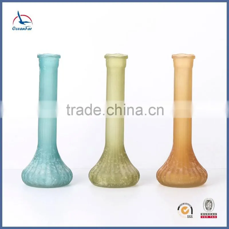 Hot Selling Decorative Flower Glass Vase Recycled China Flower Vase