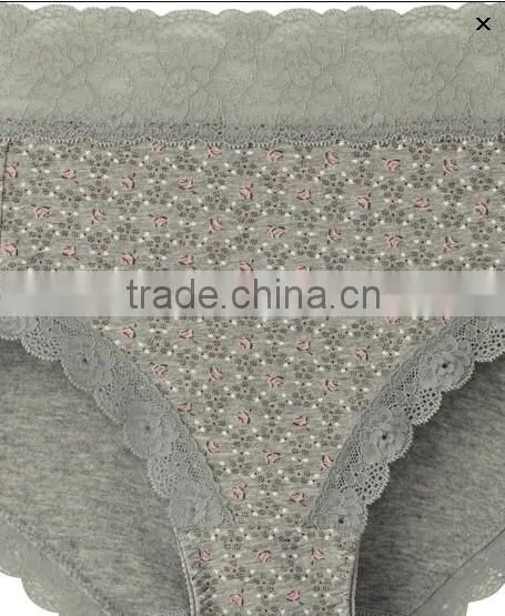 high waist lace waist and leg panty lady underwear