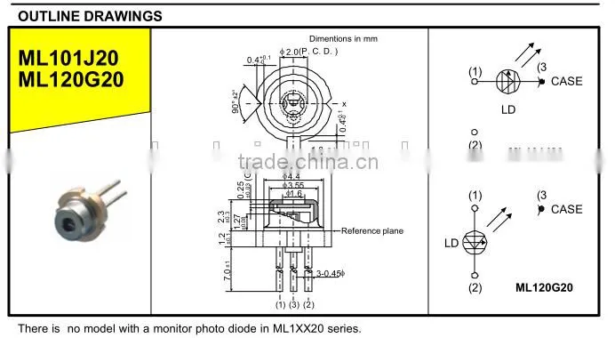 Red 650NM 0.1watt laser diode 100mw