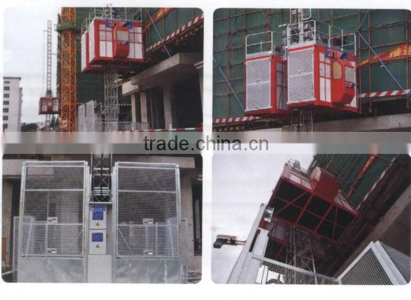 1200kgs one cage with frequency converter building hoist SC120G
