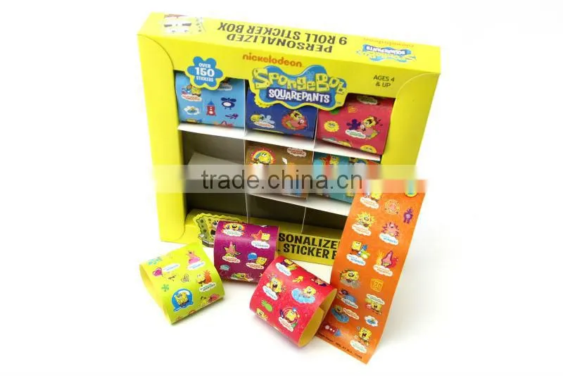 Personalized 9 Roll Sticker Box