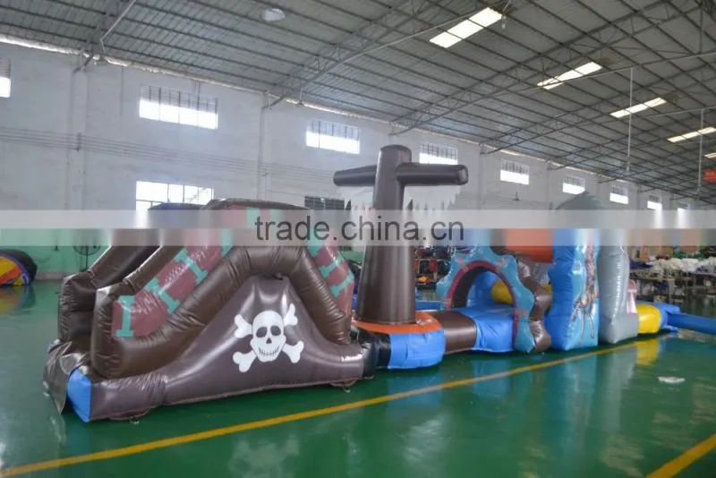 2016 15oz commercial obstacle inflatable water obstacle course for sale