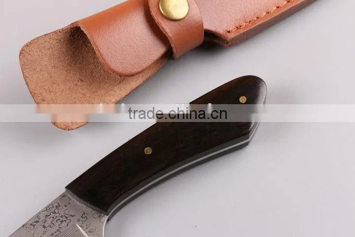 OEM Damascus black fixed blade hunting knife blanks UD402329