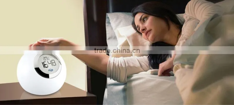 Touch Control Glowing LED Color Change Digital Alarm Clock With Snooze Function