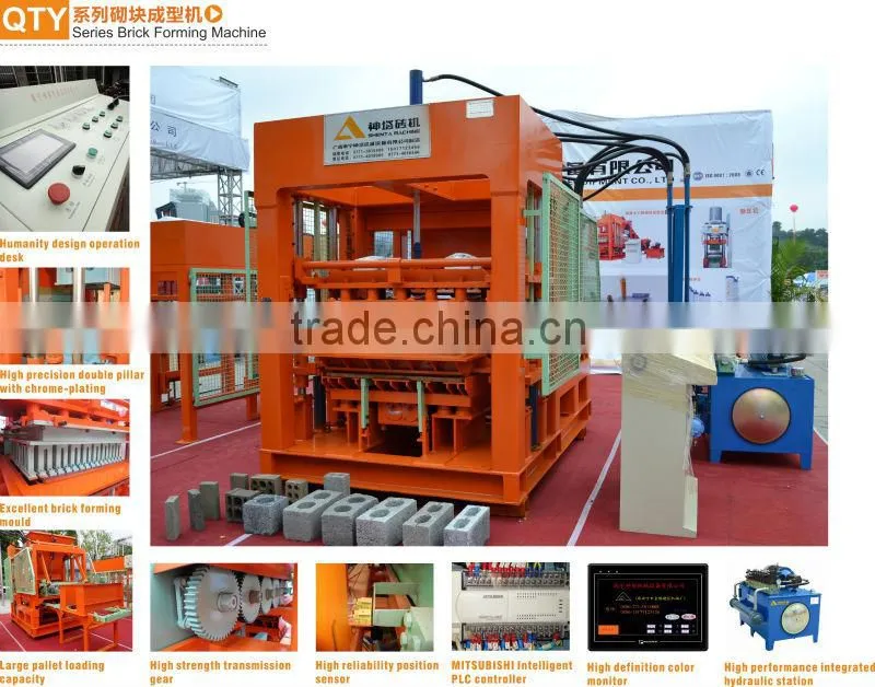 PLC control QT5-15 Automatic hydraulic block making machine in ghana