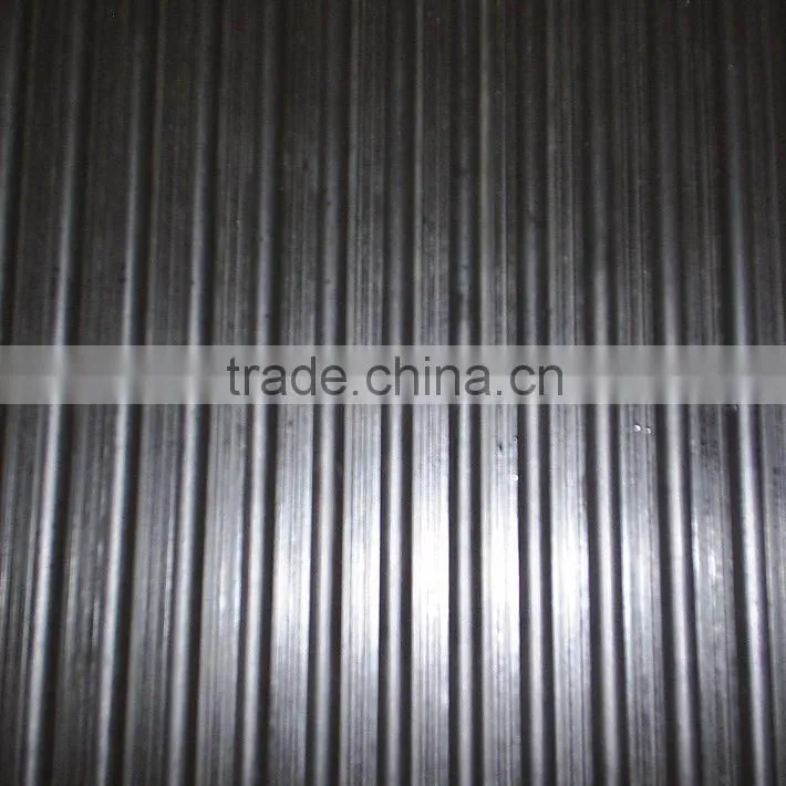 black fine ribbed rubber sheet