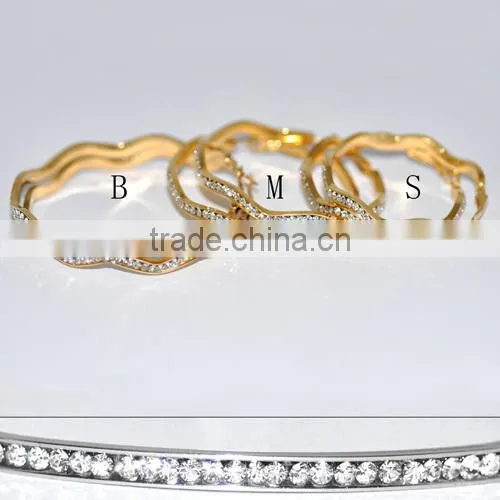Stainless Steel Fashion Round Crystal Earring For Women(BE10650)