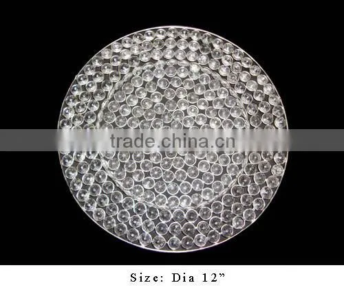 Hot charger plate crystal charger plate for sale