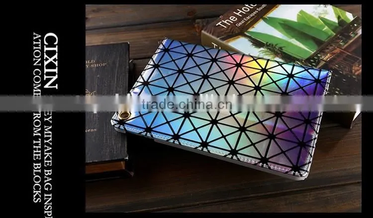For iPad Mini Sleeve Leather Case Laser Drilling Flip Stand Cover Wallet Case