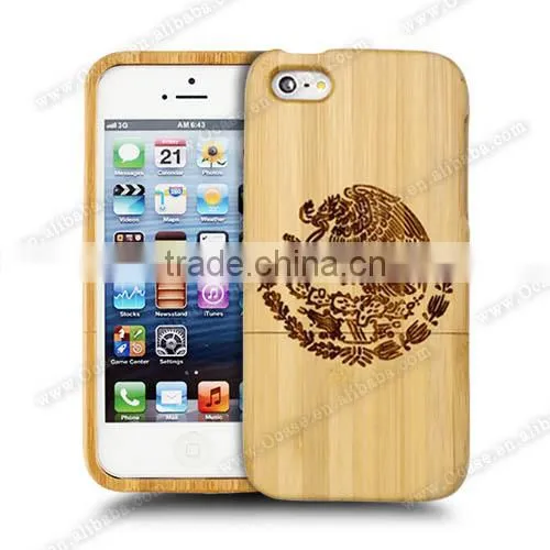 Bamboo stylish mobile phone back cover for iphone 5 cover.
