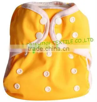 Embroidery Pattern White Washable Baby Waterproof Cloth Diaper