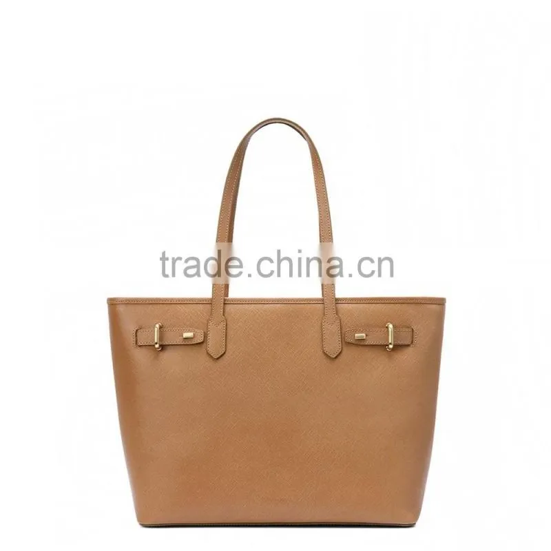 BSCI FACTORY Pink leather ladies tote bag