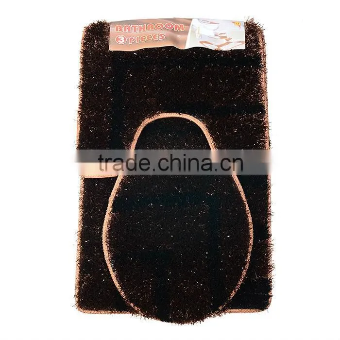 bathmat set 3pcs polyester carpets and rugs