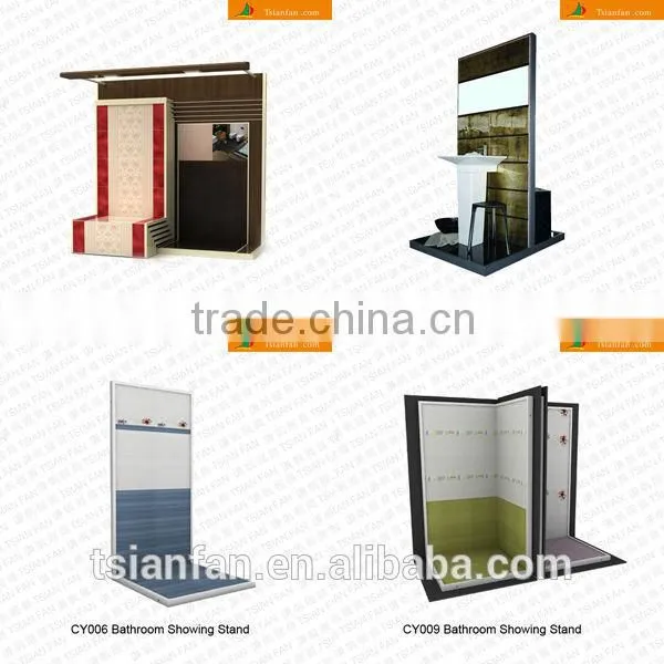 WF007 floor standing display for wood flooring/Page turning type rack / combined type display rack