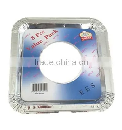 Household Aluminium Foil Gas Burner/Gas Stove Protector 8 3/4" X 8 3/4"