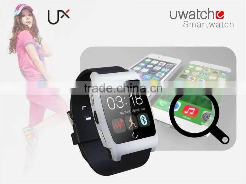 Bluetooth smart watch wristwatch UX Uwatch compatible with IOS and Android