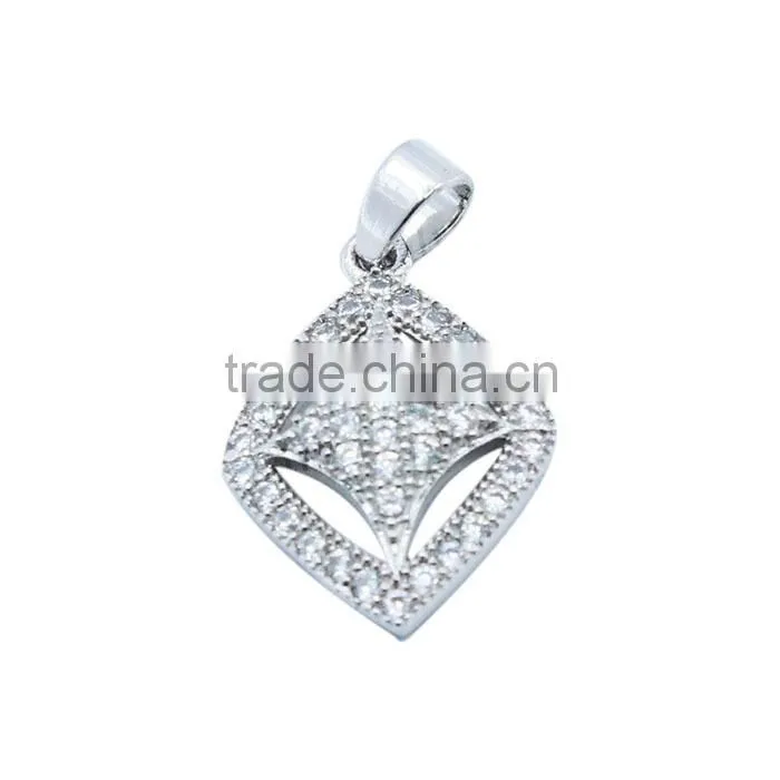 925 sterling silver pendant with CZ micro pave