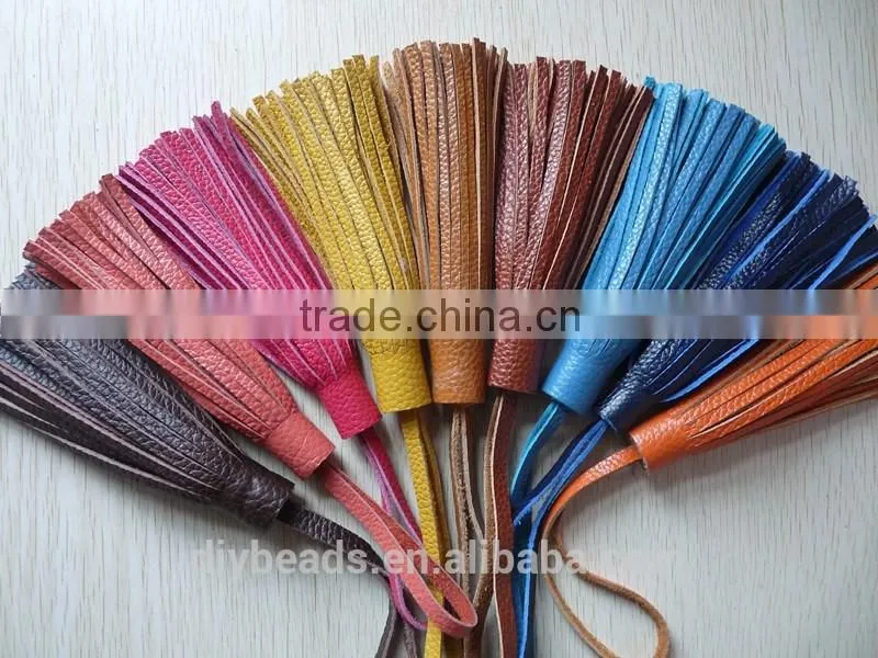 wholesale mixed colors leather Tassel for handbag and Jewelry Use