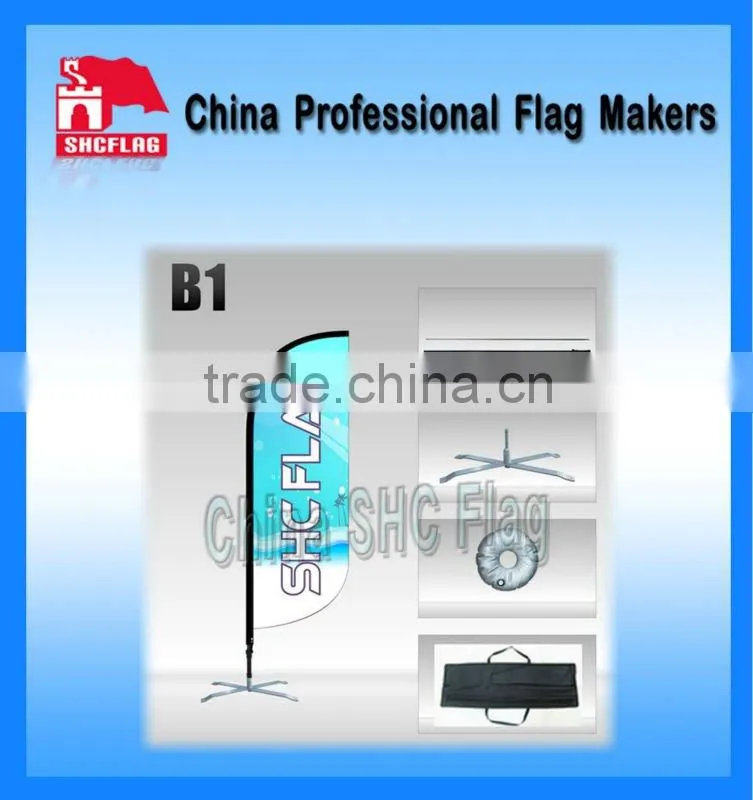 promotional outdoor silk screen printed beach flag