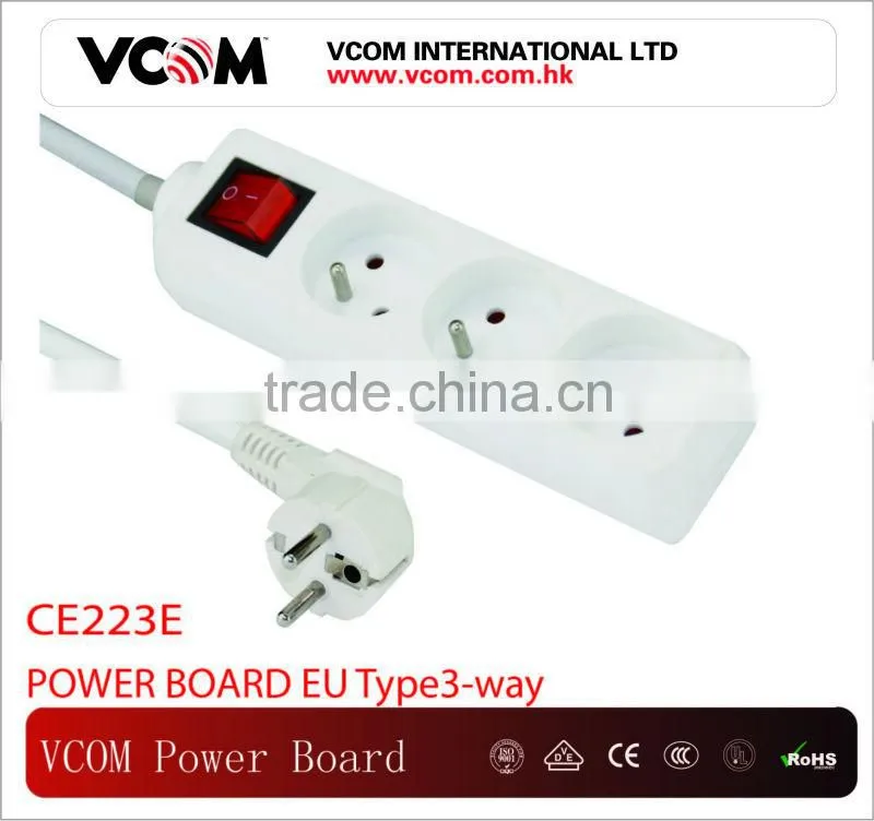 Type3-way Surge Protector Power Board For European