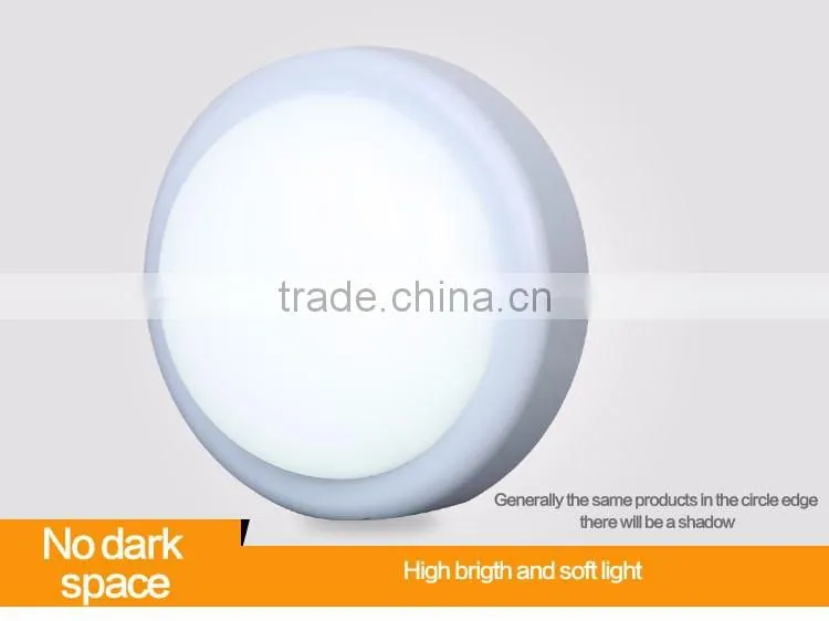 NEW2016 super bright surface mount round led ceiling light fixture for steam room,round plastic fixture for home ceiling lamp