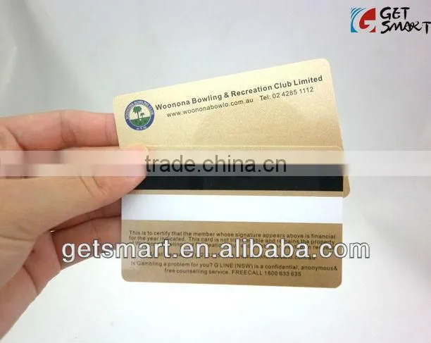 Latest Beautiful Card!! Best Quality SGS Approval Gold Silk-Screen Printing Magnetic Strip PVC Business Card