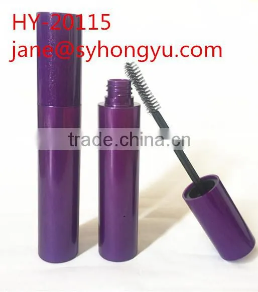 Purple color empty wholesale eyelash tube, plastic mascara tube containers