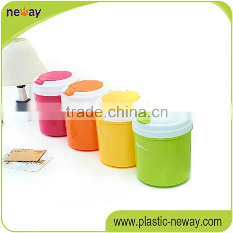 Pure color Eco-Friendly Stocked PP standing recycling cheap trash can for home