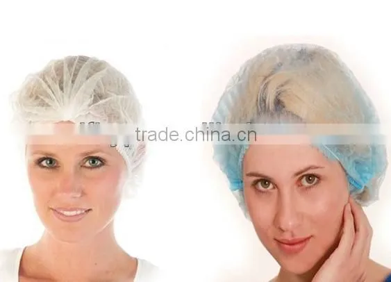 white nonwoven disposable hair caps
