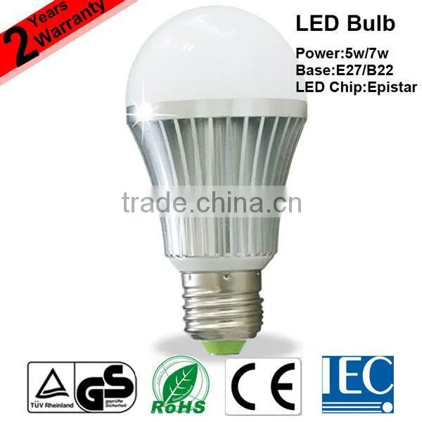 5W 7W TUV CE RoHS IEC Approved E27 New Ge LED Light Bulb