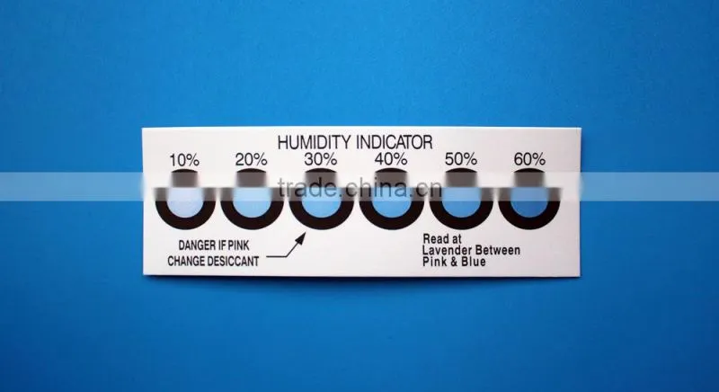 Top Selling 10%-60% 6dots Humidity Indicator Card for PCB Components