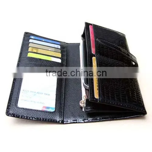latest Design Ladies Free Leather Patent Alligator Pattern Wallet/Purse (BCN002)