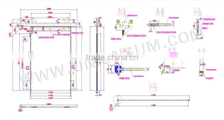 China High Quality Zinc electro-winning Aluminum Cathode Al Cathode