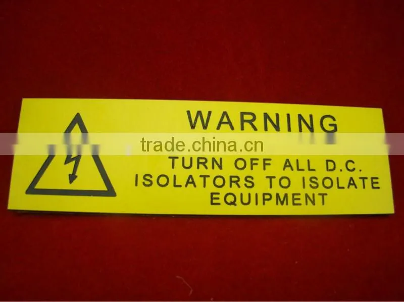engraved ABS Label