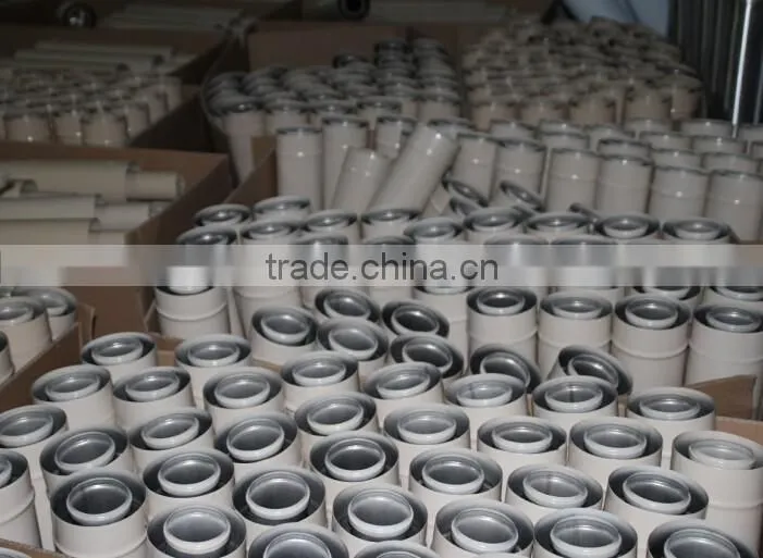60/100mm aluminum coaxial chimney flue pipe for gas boiler