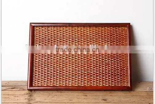 Fruit square and rectangle plate rattan tray