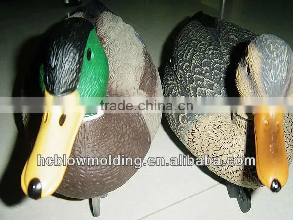wholesale HDPE floating duck, plastic hunting duck couple decoys.