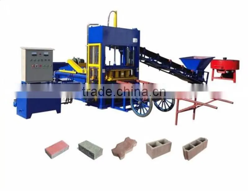 QT4-15 Semi-automatic Small Cement Brick Making Machine