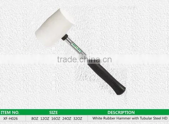 rubber mallet rubber hammer with tubular steel handle