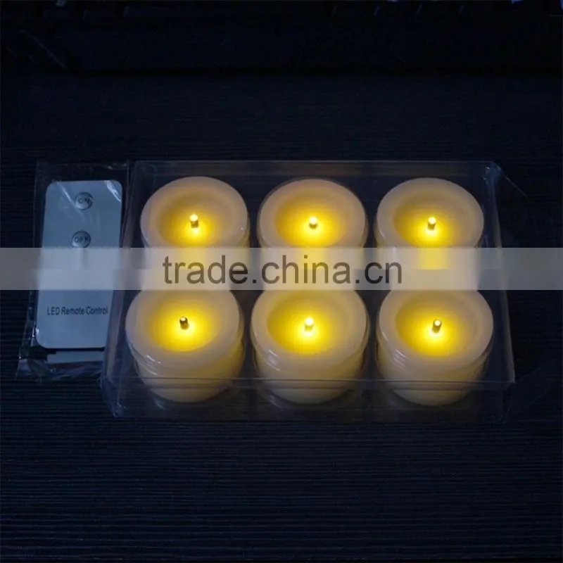 Battery-powered Flameless LED Tealight Candles - White Bright Battery Operated Candles-Timer and Remote -Real Wax Mini Votive