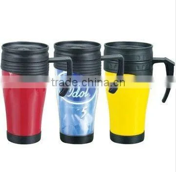 9oZ double wall mini plastic Portable cup auto mug plastic advertisement Auto mug plastic auto mug accept printing LOGO