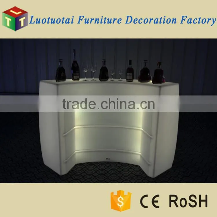 LED Remote Straight Bar Counter/ Hot Sell LED Rechargeable Bar Counter/LED Outdoor Lawn Use Bar Counter