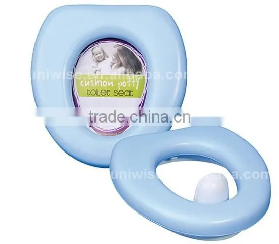 Baby/kids toilet/potty soft training seat with handles, PVC printing baby soft toilet potty seat cover,Soft baby toilet seat