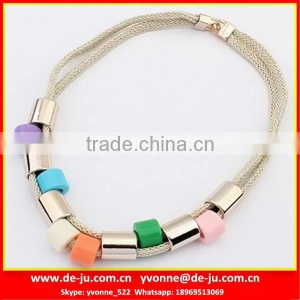 Resin Necklace With Precious Stones